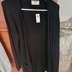 Old Navy Black Cardigan Sweater Lightweight Open-Front